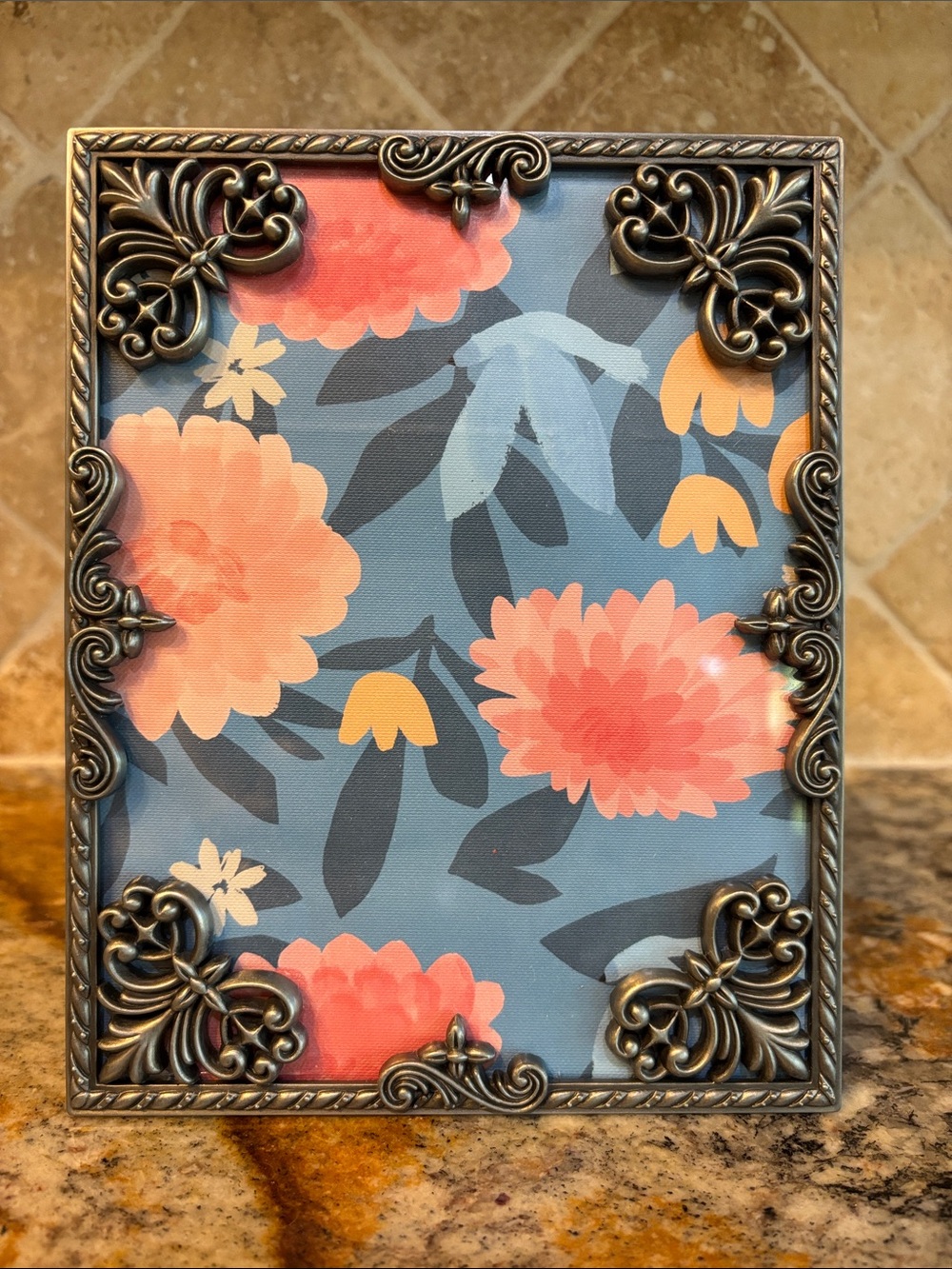 Malden Pewter Scrolling Floating Ornate Picture Frame 5x7